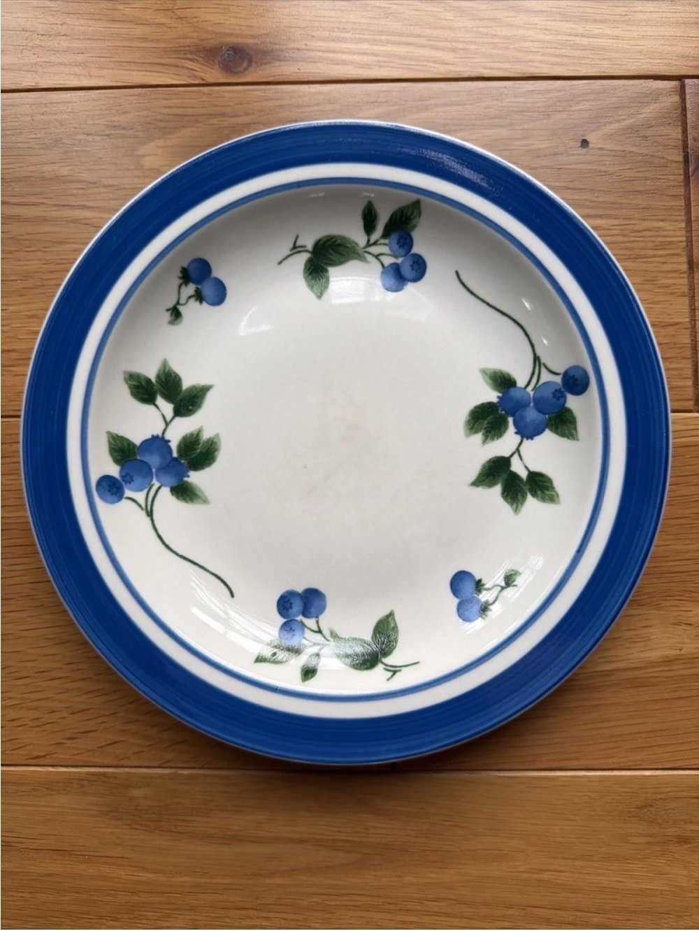 LL Bean Blueberry Stoneware Salad Plates 8.5” Set Of 2 Retired Cottagecore - Picture 3 of 6